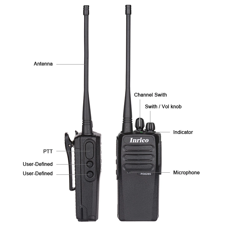 Inrico Dmr Digital Radios Pd628s Walkie Talkis SIM Card VHF UHF 2 Way Radio