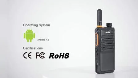 4G Poc LTE Network Android Walkie Way Radio con tarjeta SIM dual y botón GPS Inrico T520