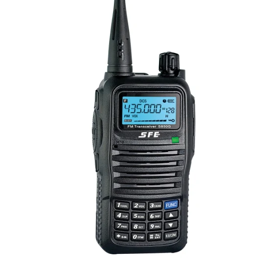 Radio analógica Sfe S850g-1 UHF VHF con 128 canales 5W Salida de alta potencia Rango de conversación largo