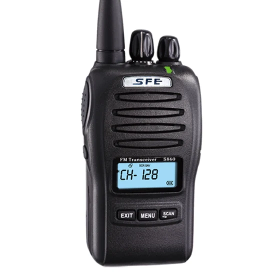 Radio analógica Sfe S860, gran oferta, Radio Walkie Talkie, salida de potencia de 5W, 128 canales con canal ocupado, rango de conversación largo, rango de 5km